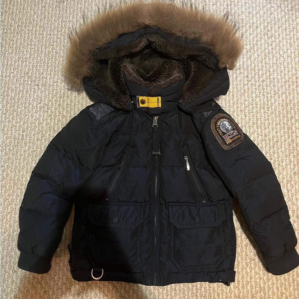 Parajumpers Boy Down Jacket Parka high fill power 90/10 down w/fur EUC sz 4
